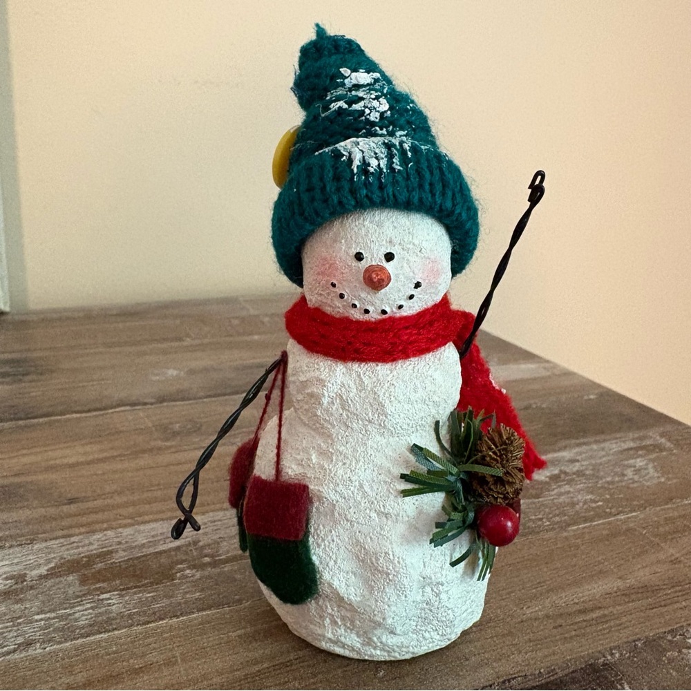 Cute snowman Christmas figurine